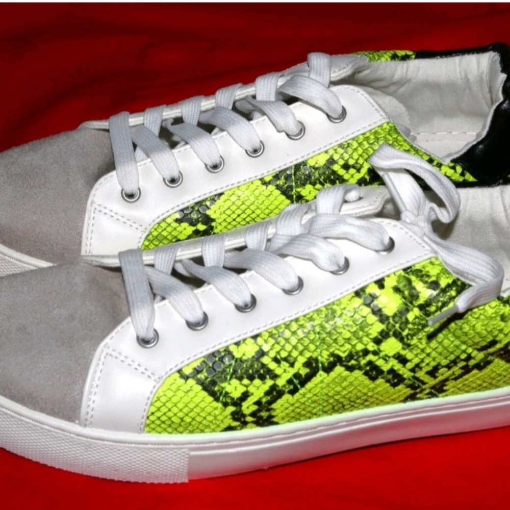 LUST For LIFE Snakeskin Neon Green Fashion Shoes